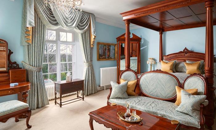 The Princess Margaret Junior Suite at romantic hotel 5* Plas Dinas Country House, North Wales